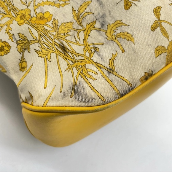 Auth Gucci Flora Canvas Leather Shoulder Bag - Picture 10 of 15